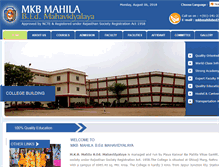 Tablet Screenshot of mkbbedmahavidyalaya.com